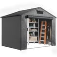 thumbnail image 1 of Outsunny 8' x 6' Portable Shed, Waterproof Bike Tent, Dark Grey, 1 of 10