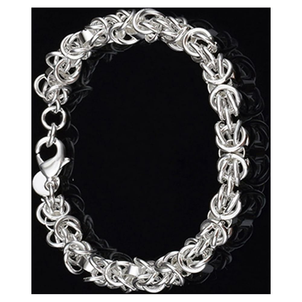 SNNROO Bracelet à Maillons en Argent Sterling