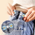 thumbnail image 4 of Huanglei Pant Waist Tightener Flower Buttons Pins For Loose Jeans New Adjustable Waist Buckle Extender Set Pants Clips No Sewing For Jeans Skirts (Flowers2), 4 of 7