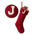 thumbnail image 1 of Bas de Noël avec Lettre Initiale 18 Pouces Bas pour Décoration de Noël - Rouge J, 1 of 9