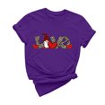 thumbnail image 2 of LSLJS Women's Casual Round Neck Short-sleeved Christmas Tree Printed T-shirt Top, 2 of 5