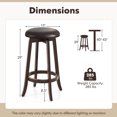 thumbnail image 3 of Costway Tabourets de Comptoir 29 Pouces Ensemble de 2 avec Siège Rond Pivotant à 360° et Repose-Pieds, 3 of 8