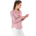 thumbnail image 4 of INSPIRE CHIC Women's Ruffle Neck Long Sleeve Polka Dots Blouse Shirt, 4 of 6