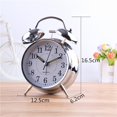 thumbnail image 3 of Bedside Traditional Classic Saxon Wind Up Double Bell Alarm Clock Chrome, 3 of 4