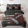 thumbnail image 1 of YST Ensemble de Literie Football 7 Pcs Lit en Sac, Drapeau Américain, Grand Lit, 1 of 5