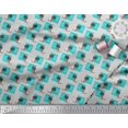 thumbnail image 3 of Soimoi Green polyester Crepe Fabric Monitor & Bossy Girl Decor Fabric Printed Yard 52 Inch Wide, 3 of 3