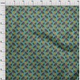 thumbnail image 3 of oneOone Cotton Flex Fabric Leaves & Floral Block Printed Craft Fabric BTY 40 Inch Wide, 3 of 4
