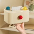 thumbnail image 2 of Tissue Box for Living Room | Cute Cream Plastic Holder | -Inspired Toaster Design | Large Opening | Decorative Coffee Table Storage | 7.6"x6"x5" Home Organizer, 2 of 6