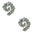 thumbnail image 1 of mmirethe Durable Artificial Flower Table Runner - Good Texture Exquisite Crafted Decoration Wedding Blue 2Set, 1 of 6