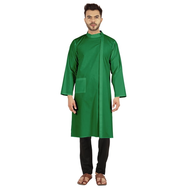 Atasi Indian Designer Kurta For Mens Party Wear Traditional Dress Solid Ethnic Long Shirt