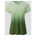 thumbnail image 4 of Cathalem Hauts de Mode pour Femmes, T-Shirts à Manches Courtes Décontractés pour Vacances, Vert TG, 4 of 4
