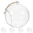 thumbnail image 1 of 5pcs Hanging Glass Bauble LED Tea Light Holder Decorative Sphere Balls for Holiday Party Decor, 1 of 9