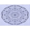 thumbnail image 1 of Ahgly Company Tapis d'Intérieur Lavables en Machine Rectangle Bleu Lavande Transitionnel, 8' x 10', 1 of 7