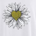 thumbnail image 5 of Hauts d'Été pour les Femmes 2023 Femmes Peu Marguerite Impression Col Rond Manches Courtes T-shirt Top Chemisier Pull, 5 of 5