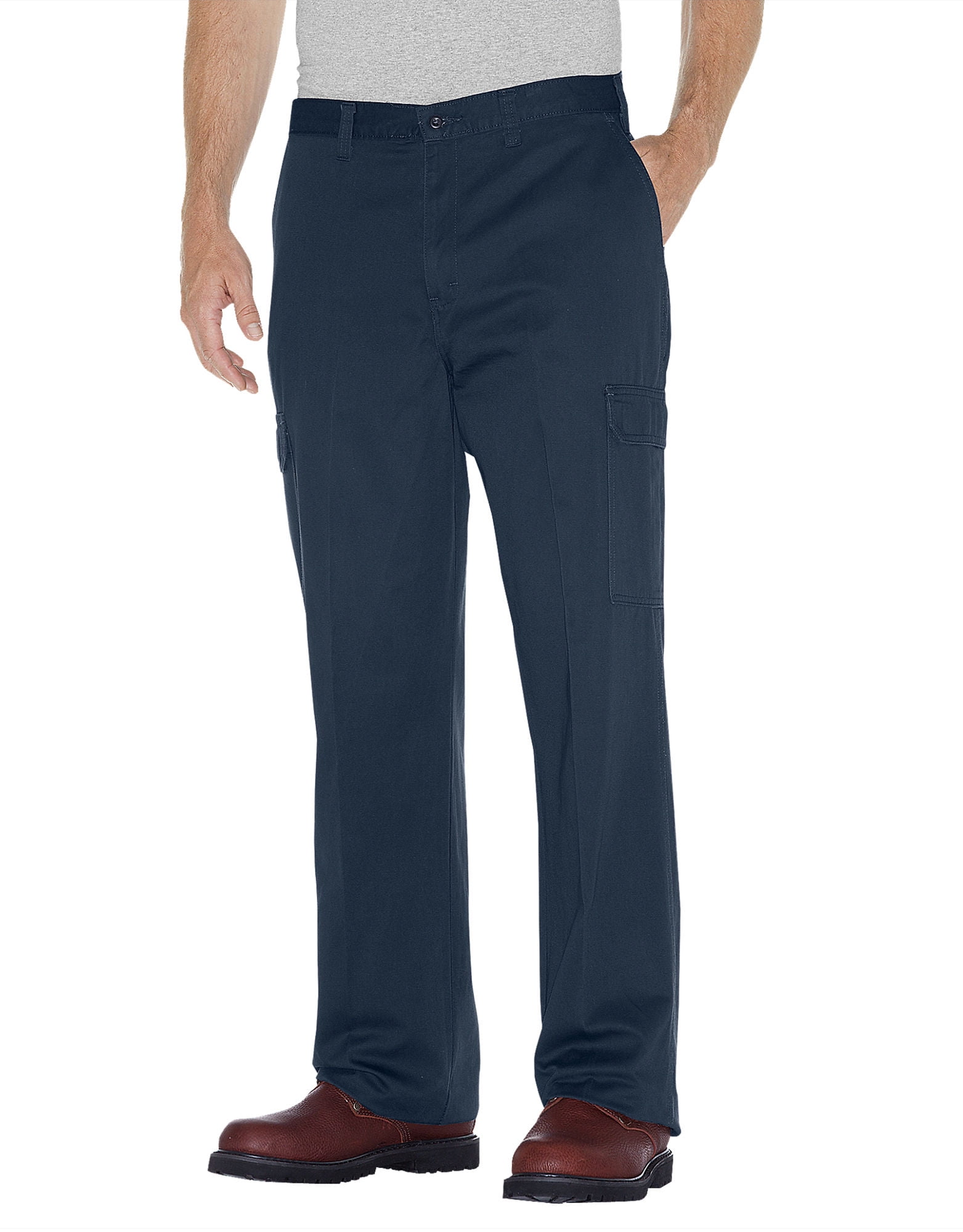 Dickies Mens Loose Fit Straight Leg Cargo Pants, 48W x 34L, Rinsed Dark Navy