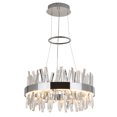 thumbnail image 1 of Artika Enchanted Modern LED Glass Crystal Chandelier, Chrome, 1 of 5