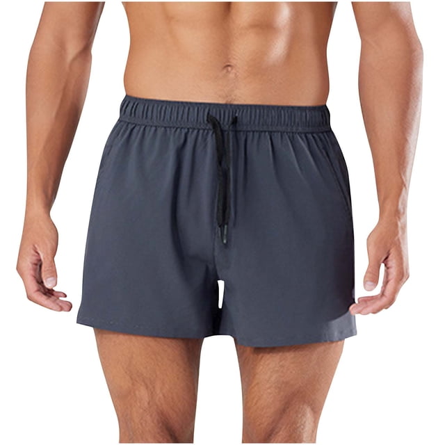 ohmzyzo Men's Linerless Workout Shorts Lightweight Quick Dry for Running Sports Athletic Gym with Pockets