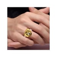 thumbnail image 2 of RYLOS Men's Rings 14K Yellow Gold Ring Designer Patriotic Eagle USA Ring With Diamonds and Tiger Eye Rings For Men Size 12, 2 of 6