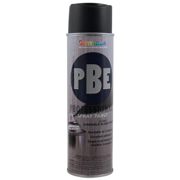Seymour of Sycamore 20-1672 20 oz PBE Professional Trim Paint, Sandable Black Primer - Lot de 6