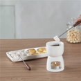 thumbnail image 5 of 1 x Ceramic Fondue Set Consisting of White Chocolate Fondue Ceramic Fondue Set with 2 Stainless Steel Forks (1 x Chocolate Fondue Set),2024 Ping, 5 of 5