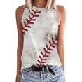 thumbnail image 1 of LSLJS Womens Crew Neck Tank Tops Women Floral Printing Tank Fit Round-Neck Sleeveless Block Shirts Tunic Tee Tops, 1 of 2