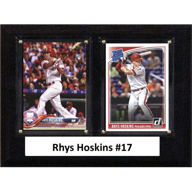 C&I Collectables 68HOSKINS MLB 6 x 8 Po Rhys Hoskins Philadelphia Phillies Plaque Deux Cartes