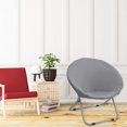 thumbnail image 3 of Round Saucer Chair Slipcover Polyester Fiber Moon Chair Cover for Grey, 3 of 8