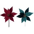 thumbnail image 1 of Lot De 12 Pics À Poinsettia Sherpa (Assortiment), 1 of 4