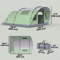 thumbnail image 3 of Outsunny Tente de Camping Multi-Pièces pour 5 Personnes, Grande Tente Familiale, Vert, 3 of 10