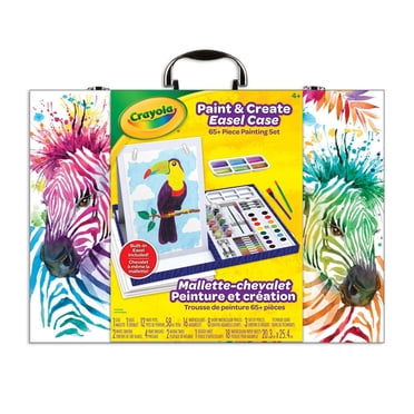 Crayola Paint & Create Easel Art Case – Painting Set For Kids, Paint, Watercolours, Gift for Boys & Girls, Ages 4, 5, 6, 7, 8