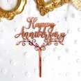 thumbnail image 3 of 5Pcs Cake Topper Happy Anniversary Design Decorative Acrylic Dessert Pastry Cupcake Picks for Party, 3 of 10