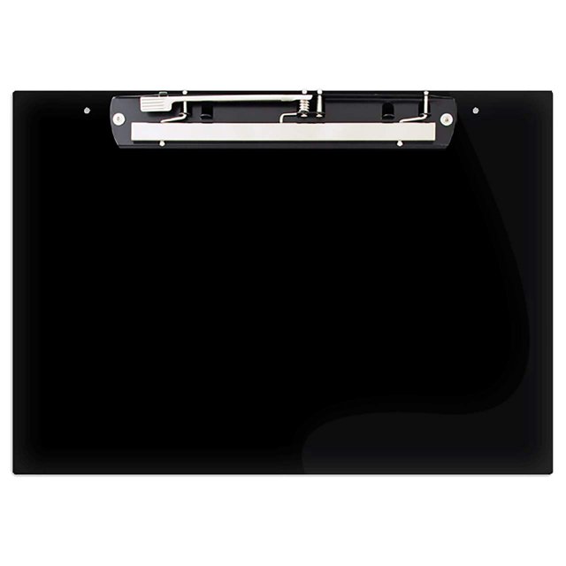 19x13 Clipboard Acrylic Panel Featuring an 11" Hinge Clip Black