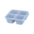thumbnail image 2 of yulier Snack Containers, 4 Compartment Snack Box Bento Snack Containers, Divided Food Storage Containers, Wheat Straw Meal Prep Lunch Box with Lid for Travel Work Picnic, Blue, 2 of 6