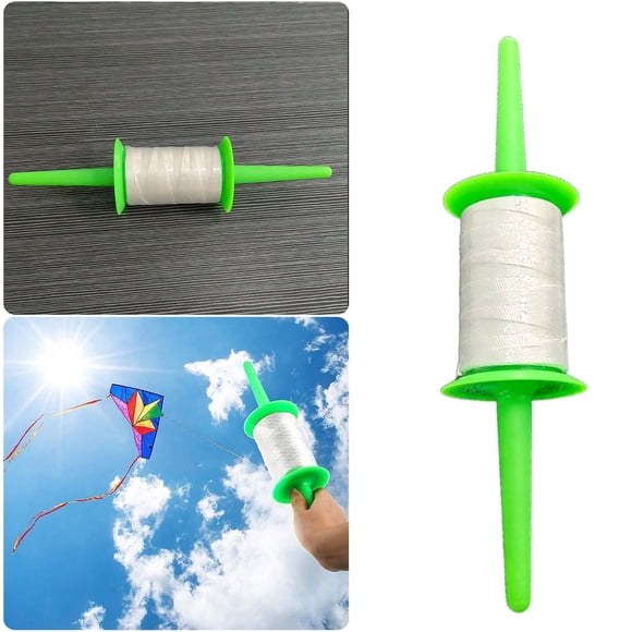 Riforla Kite Spool Kite Reel Grip Kite String Handle 500 Ft Line for Each Spool Kite Line Accessory for Outdoor Kites Green