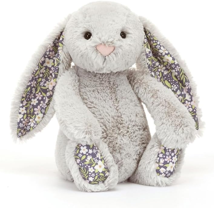 Jellycat Bashful Silver Bunny Bloom Original 12" Plush Toy Classic Children's Gift