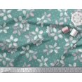 thumbnail image 2 of Soimoi Blue Cotton Poplin Fabric Dot & Floral Decor Fabric Printed BTY 56 Inch Wide, 2 of 3