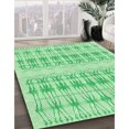 thumbnail image 3 of Ahgly Tapis Rond Lavable en Machine Intérieur Transitionnel Vert, 7 Pieds Rond, 3 of 7