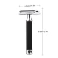 thumbnail image 3 of Double Edge Safety Razor Stainless Steel Manual Shaving Razor Long Handle Traditional Razor, 3 of 6