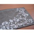 thumbnail image 2 of The HomeCentric Handmade Decorative Table Runner 14'' x 120'' Silk Beaded Mother Of Pearl Embroidered Butterfly Grey Silver, 2 of 4
