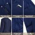 thumbnail image 4 of TOPTIE Men\'s Long Sleeve Coverall, Action Back Coverall Relaxed Fit, Work Wear Suit, 4 of 7