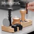 thumbnail image 3 of Coffee Tamping Station Holder, Space Saving Mess Free With Sturdy Wood Rubber, 25cm Length For Comfortable Use, 3 of 8