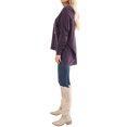 thumbnail image 4 of Women Long SLeeve V Neck Irregular Hem Tunic Top, 4 of 5