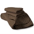 thumbnail image 2 of Bare Home Quilt Set - 3 Piece - Diamond Stitched Bedspread Coverlet - Full/Queen, Cocoa, 2 of 4