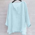 thumbnail image 4 of Mens Summer Long Sleeves ?Neck Comfortable Loose Blouse Tops, 4 of 9