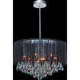 thumbnail image 1 of 6 Light Drum Shade Chandelier with Chrome finish, 1 of 6