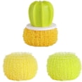 thumbnail image 2 of Yhmxh Kitchen Gadgets Kitchen Accessories Kitchen Items Kitchen Gifts Kitchen Essentials Pot Brush Cactus Cleaning Gradient Colour Cleaning Brush Pot Brush Cactus Pot Brush pot brus, 2 of 6