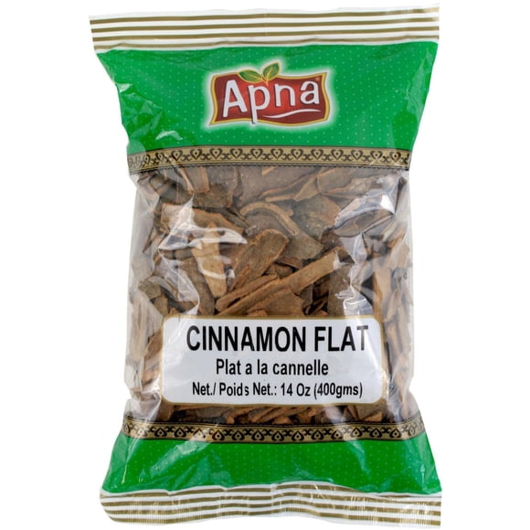 Apna - Cinnamon (Flat) - 400g - 1ct - Premium Whole Flat Cinnamon Bark (1ct)