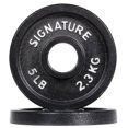 thumbnail image 1 of Signature Fitness Deep Dish 2 In. Olympic Cast Iron Weight Plates with E-Coating, Pair, 1 of 8