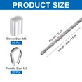 thumbnail image 2 of Uxcell 151FT Stainless Steel Cable Kit,  1/8" Silver 7x7 Strand Wire Rope with Loop Sleeves for Outdoor Deck Fence Wire, 2 of 7