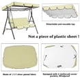 thumbnail image 3 of Feimier Garden Swing Canopy Seats Replacement Set 3 Seats Covers + Swing Canopy Cover, 3 of 10